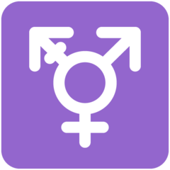 Bagaimana emoji Simbol transgender kelihatan di Twitter.