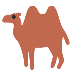 How Two-Hump Camel emoji looks on Twitter.