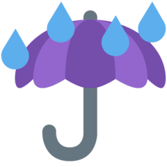 傘と雨 絵文字