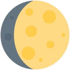 How Waxing Gibbous Moon emoji looks on Twitter.