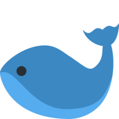 Bagaimana emoji Ikan paus kelihatan di Twitter.