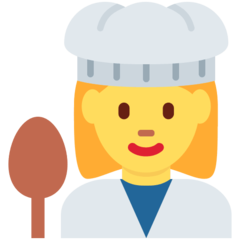 How Woman Cook emoji looks on Twitter.