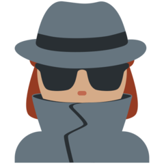 How Woman Detective: Medium Skin Tone emoji looks on Twitter.