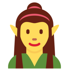 How Woman Elf emoji looks on Twitter.