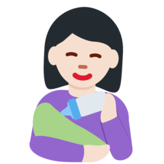 Bagaimana emoji Wanita menyusui bayi: ton kulit cerah kelihatan di Twitter.