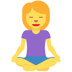 How Woman in Lotus Position emoji looks on Twitter.