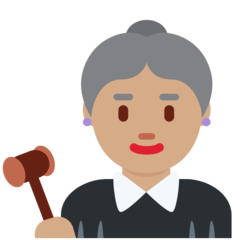 How Woman Judge: Medium Skin Tone emoji looks on Twitter.