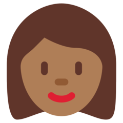 How Woman: Medium-Dark Skin Tone emoji looks on Twitter.