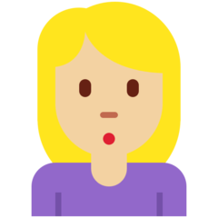 A quoi ressemblent les emoji Femme qui boude: peau moyennement claire sur Twitter.