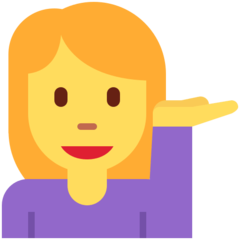 Hur Hjälpande kvinna emoji ser ut på Twitter.