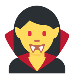 A quoi ressemblent les emoji Vampire femme sur Twitter.