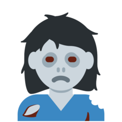 Jak wygląda emoji Kobieta zombie w Twitter.