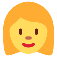 Πώς φαίνεται το emoji Γυναίκα στο Twitter.