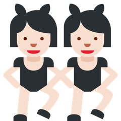 Twitter에서토끼 귀를 쓰고 춤추는 여자들: 하얀 피부그림 이모티콘이 어떻게 보이는지.