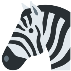 Bagaimana Zebra emoji terlihat di Twitter.