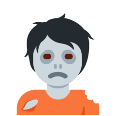 Hur Zombie emoji ser ut på Twitter.