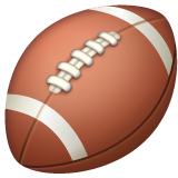 Bagaimana American Football emoji terlihat di Whatsapp.