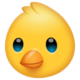 Hvordan Kylling emoji ser ud på Whatsapp.