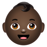 Hoe Baby: donkere huidskleur emoji eruit ziet op Whatsapp.