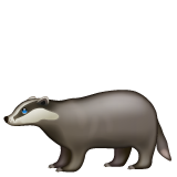 How Badger emoji looks on Whatsapp.