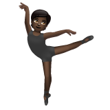 Come Persona che danza: carnagione scura emoji appare su Whatsapp.