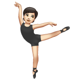 Come Persona che danza: carnagione chiara emoji appare su Whatsapp.