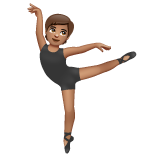 Come Persona che danza: carnagione olivastra emoji appare su Whatsapp.