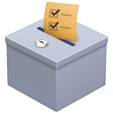 Bagaimana Ballot Box with Ballot emoji terlihat di Whatsapp.