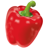 How Bell Pepper emoji looks on Whatsapp.