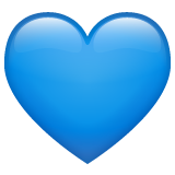 قلب أزرق رمز تعبيري ?