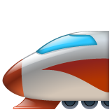 Bagaimana Bullet Train emoji terlihat di Whatsapp.