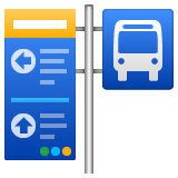 How Bus Stop emoji looks on Whatsapp.