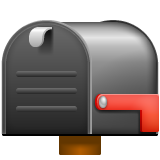 How Closed Mailbox with Lowered Flag emoji looks on Whatsapp.