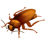 How Cockroach emoji looks on Whatsapp.