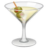 Hvordan Cocktailglass emoji ser ut på Whatsapp.