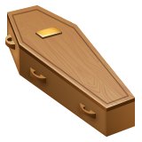 Bagaimana Coffin emoji terlihat di Whatsapp.