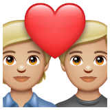 How Couple with Heart: Medium-Light Skin Tone emoji looks on Whatsapp.