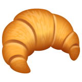 Como o emoji do Croissant é exibido no Whatsapp.