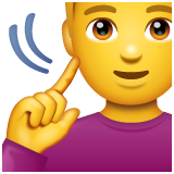 Bagaimana Deaf Man emoji terlihat di Whatsapp.