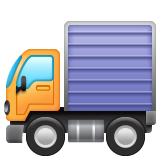 Bagaimana Delivery Truck emoji terlihat di Whatsapp.