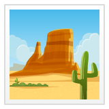 Come Deserto emoji appare su Whatsapp.