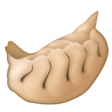 Hvordan Dumpling emoji ser ut på Whatsapp.