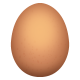 How Egg emoji looks on Whatsapp.