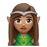 How Elf: Medium Skin Tone emoji looks on Whatsapp.