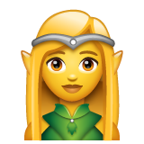 Hoe Elf emoji eruit ziet op Whatsapp.