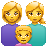 How Family: Woman, Woman, Boy emoji looks on Whatsapp.