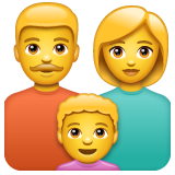 Hvordan Familie emoji ser ut på Whatsapp.