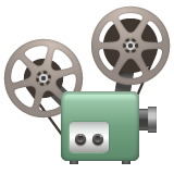 Bagaimana Film Projector emoji terlihat di Whatsapp.