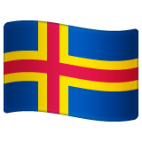 How Flag: Åland Islands emoji looks on Whatsapp.