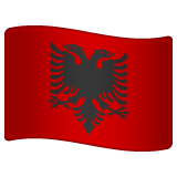 How Flag: Albania emoji looks on Whatsapp.